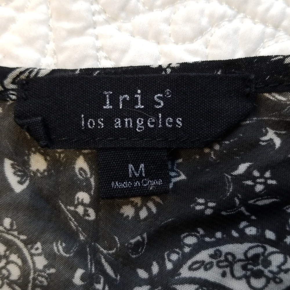 IRIS LA black white paisley camisole tank top - Picture 5 of 7